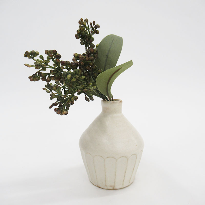 わかさま陶芸 薬瓶（白）